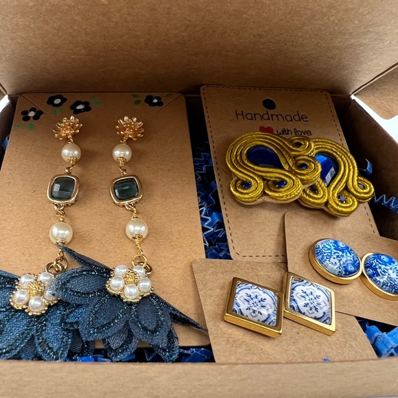 Bohemian Chic Jewelry Gift Set with Hand Painted Box - Unique Christmas Gift Box - Picture 14 of 16